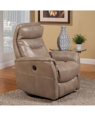 Single Piece 90% Polyester, 10% PU  Gemini - Linen Power Swivel Glider Recliner