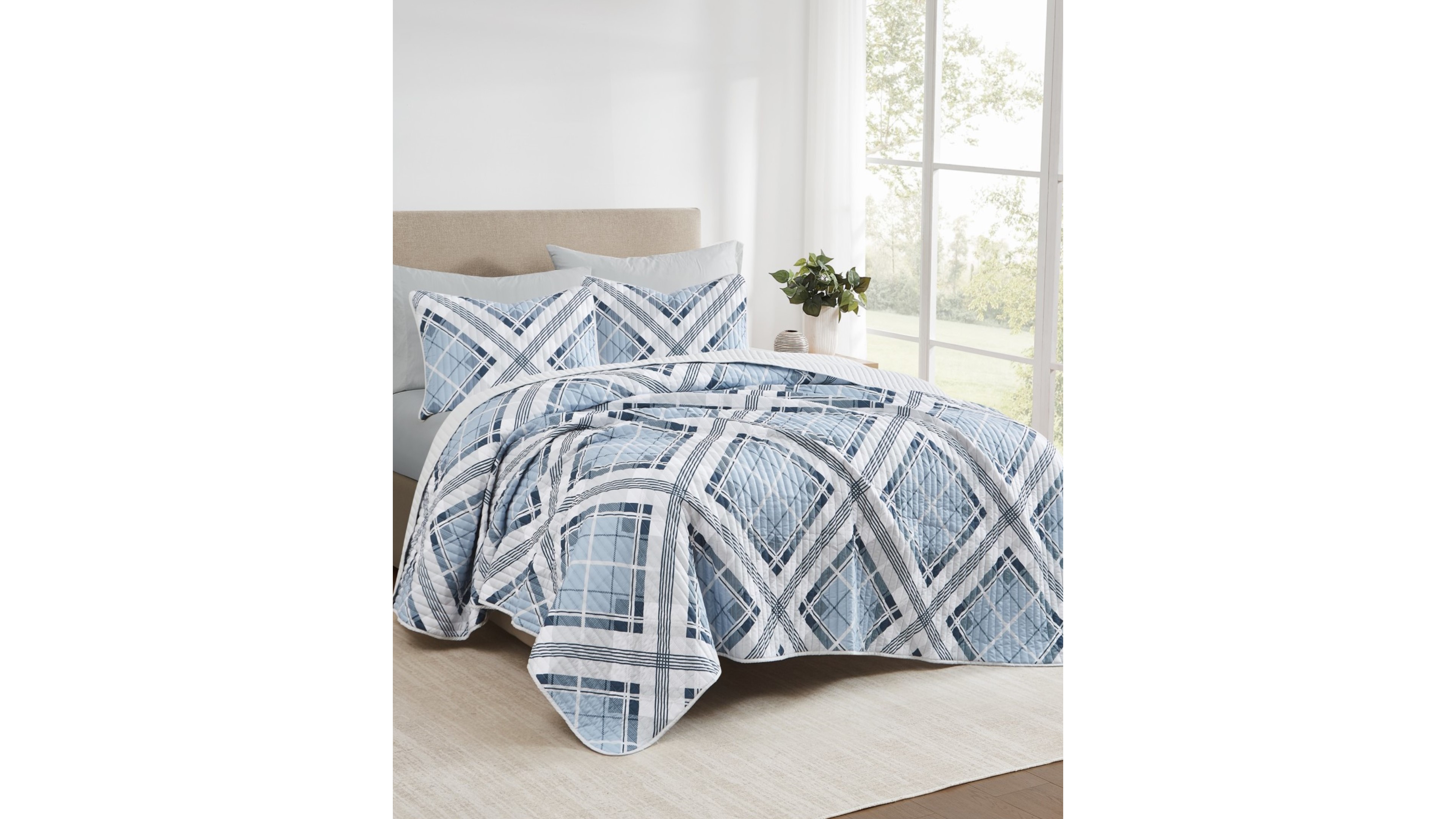 Truly Soft Lars Plaid 3-Pc. Quilt Set, Full/Queen