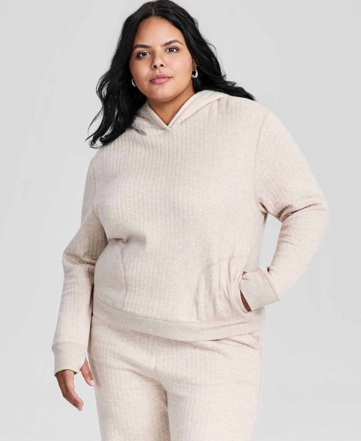 And Now This Trendy Plus Quilted Lounge Hoodie, Macy's Exclusive