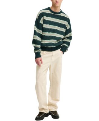 Men's Fuzzy Crew Knit Sweater