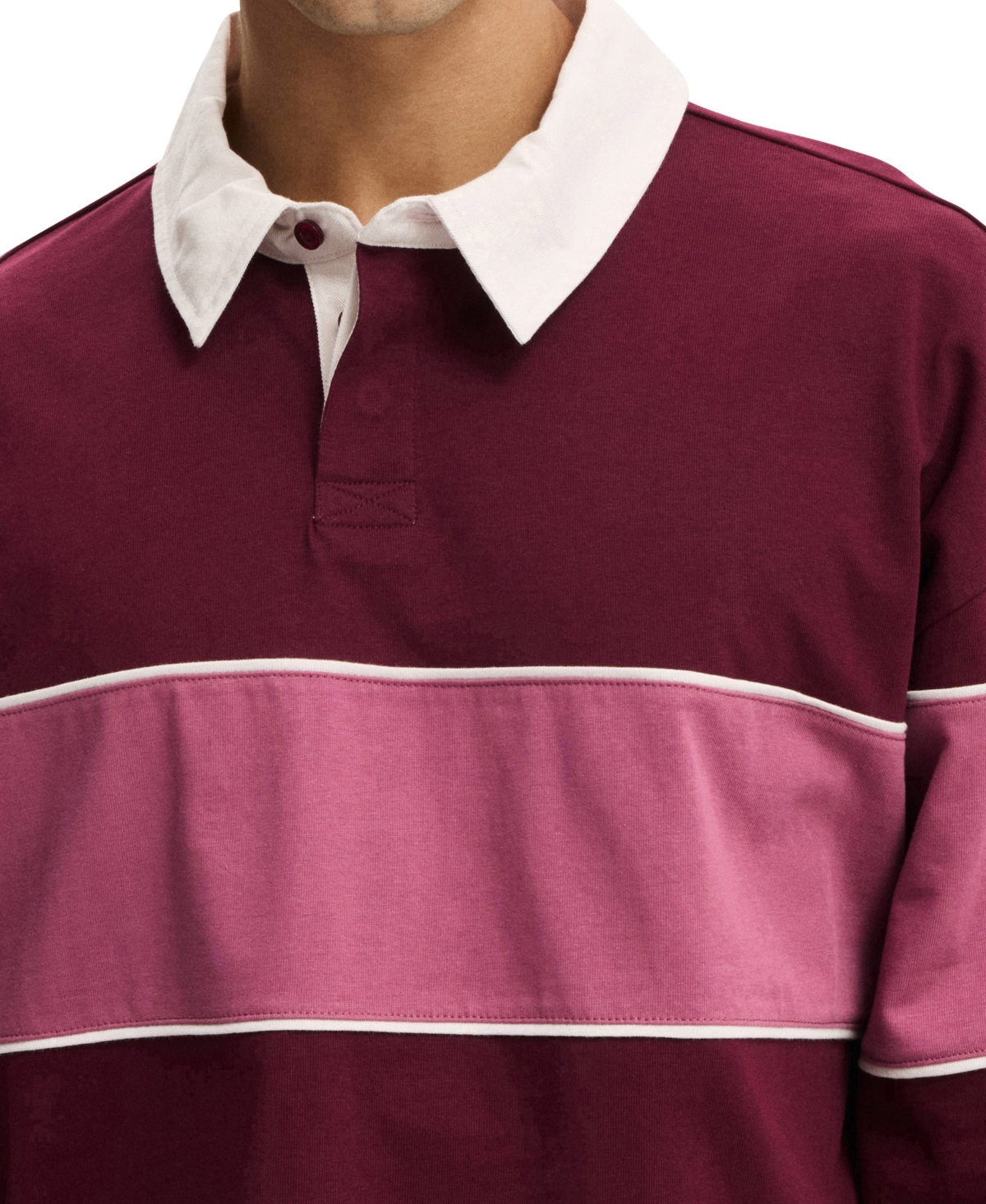 Cotton On Men's Cropped Fit Rugby Shirt