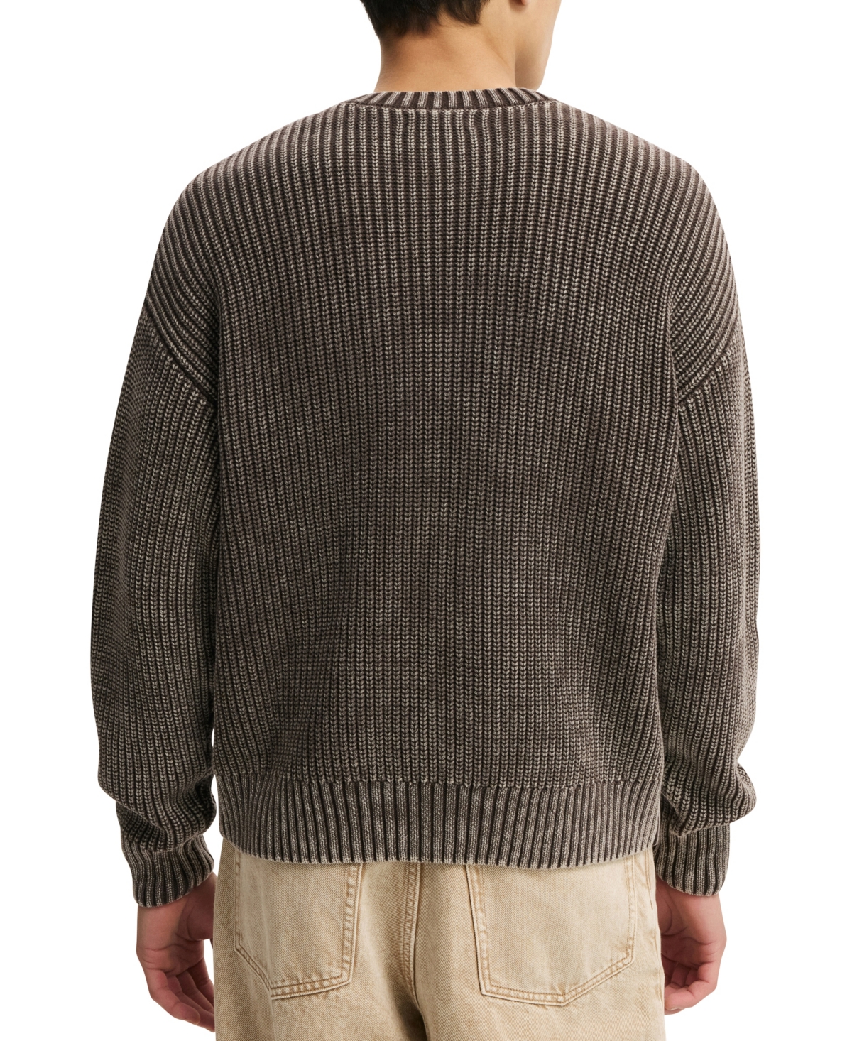 Cotton On Men's Washed Box Fit Crew Sweater