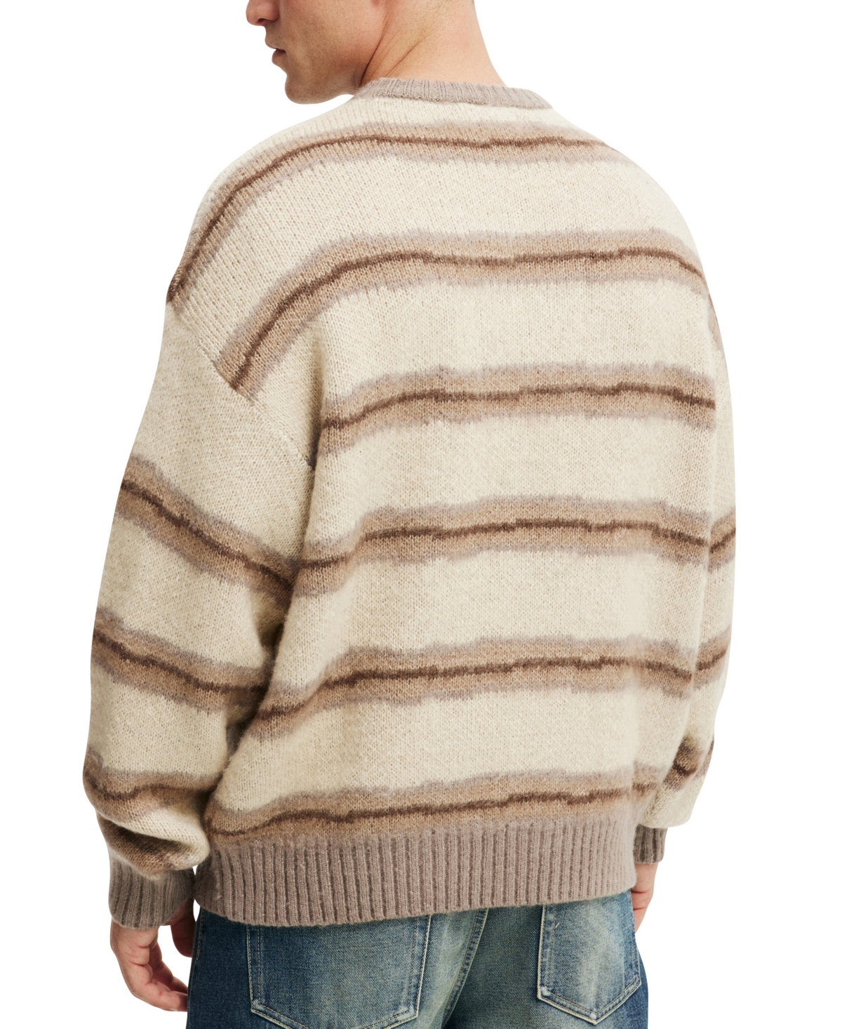 Cotton On Men's Fuzzy Crew Knit Sweater