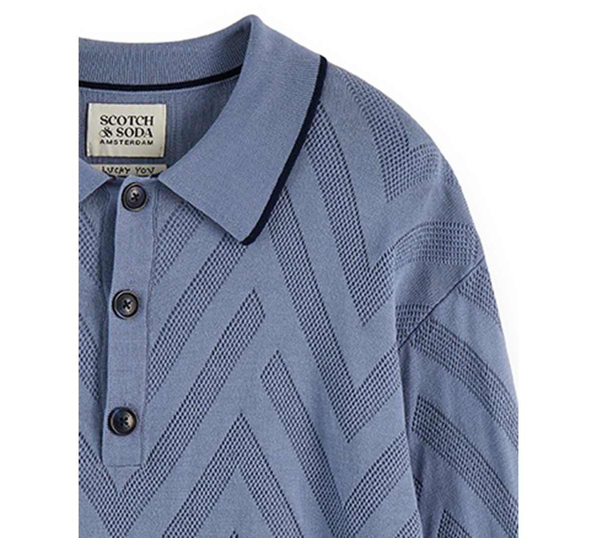 Scotch & Soda Men's Structure Long Sleeve Sweater