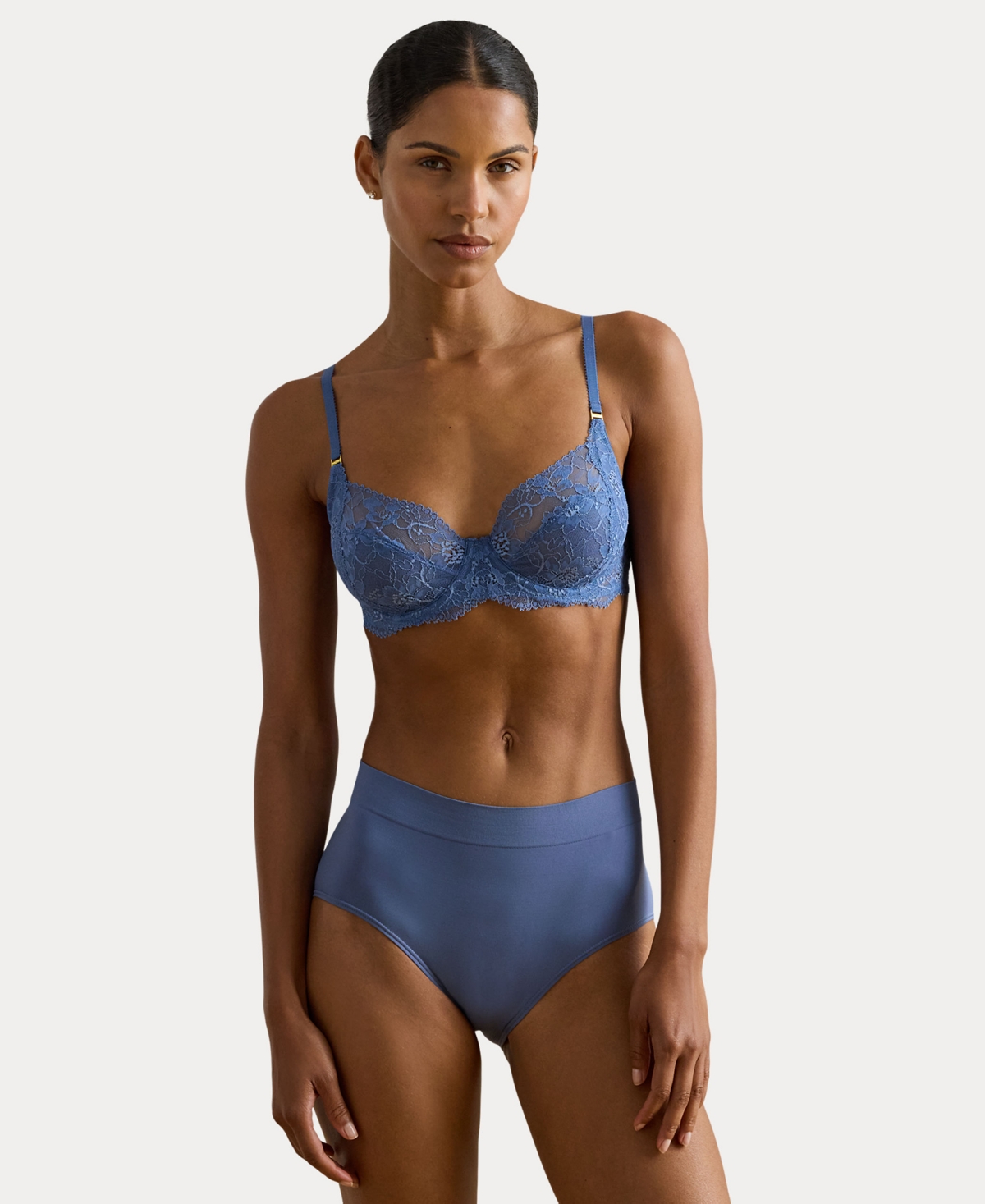 Ralph Lauren Women's Seamless Stretch Jersey High-rise Brief Underwear 4l0012 In Blue
