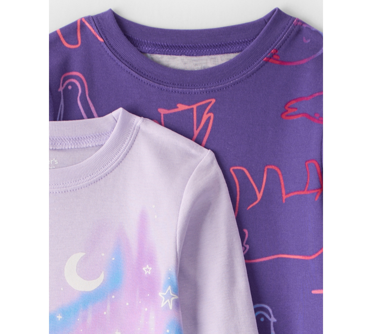 Carter's Baby Girls 4-Piece Polar Bear and Penguin Printed Top Pants Pajama Set