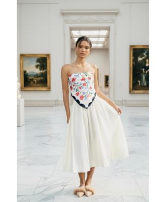 Double Sided Silk Scarf Floral Echo