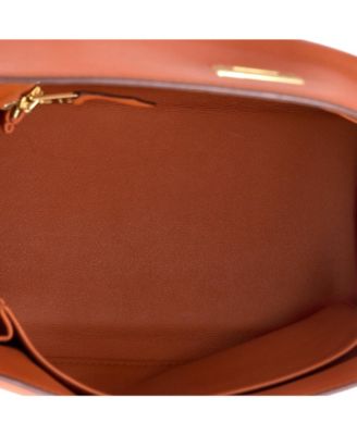 Kelly 25 Handbag Orange Swift with Gold Hardware