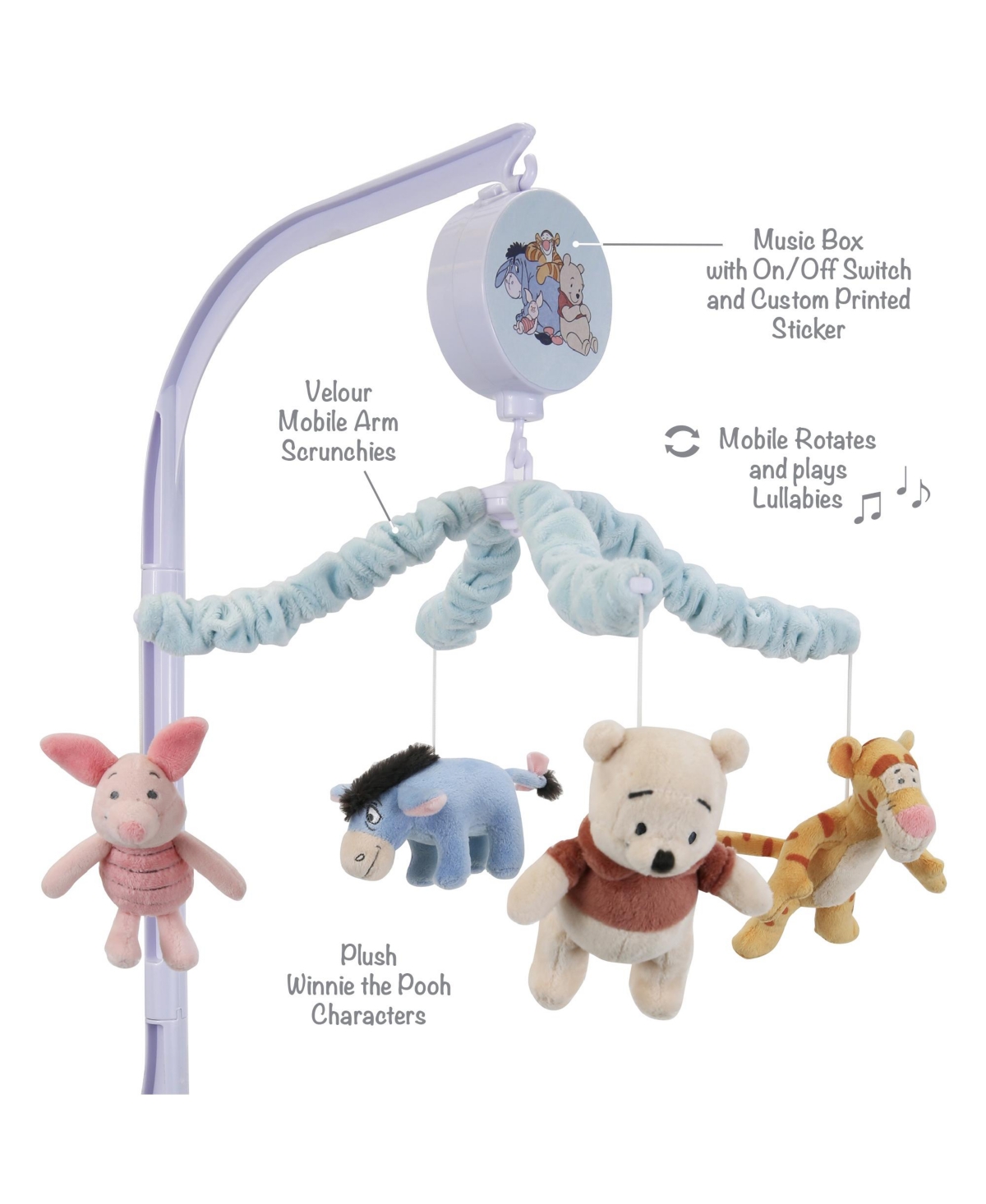 Bedtime Originals Disney Winnie the Pooh & Friends Musical Baby Crib Mobile