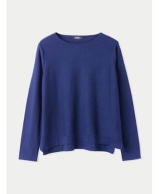 Women's Boatneck Cotton Silk Cashmere Blend Sweater