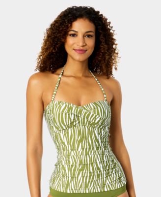 Anne Cole - Women's Printed Shirred Bandeaukini