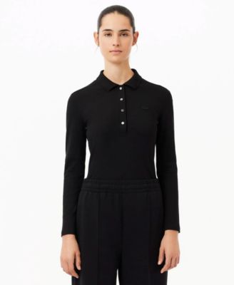 LACOSTE Women's Slim-Fit Long Sleeve Top