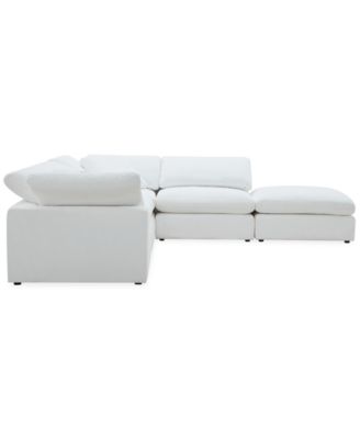 Fog 5-Pc. Fabric L-Sectional Ottoman End Sofa Set