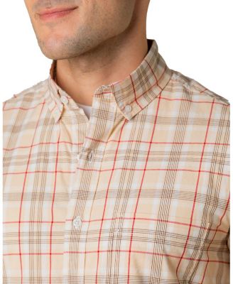 Men's Organic Long Sleeve Stretch Poplin Button Down Shirt