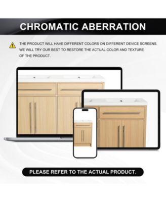 Bathroom Vanity with Resin Sink and Soft-Close Doors