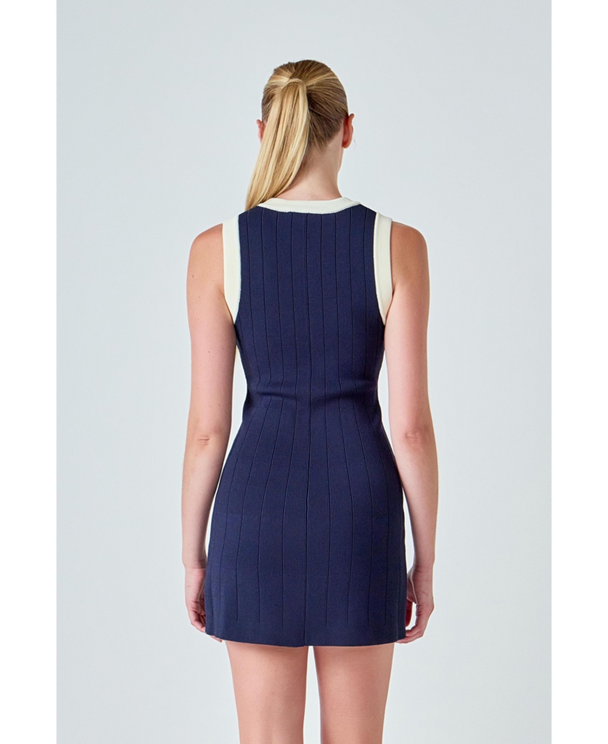 endless rose Women's Contrast Knit Mini Dress