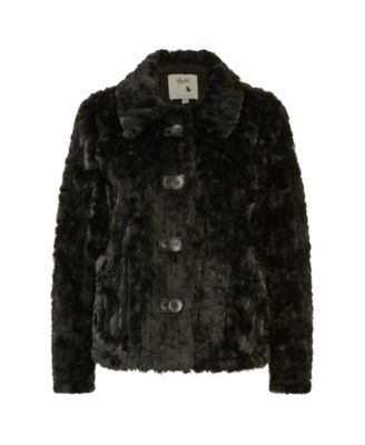 Women's Textured Faux Fur Jacket