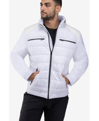 Men's Puffer Jacket With PU Shoulder