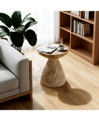 Streamdale Cement Outdoor Accent Table - Terrazzo Style