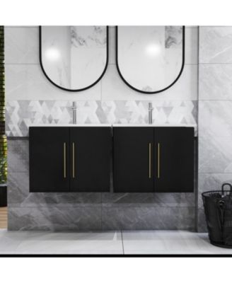 Bathroom Vanity with Sink and Decorative Handle