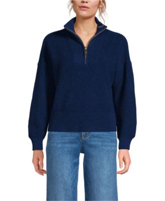 Women's Petite Drifter Shaker Wedge Quarter Zip Sweater