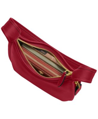 Curve Zip Small Leather Shoulder Bag
