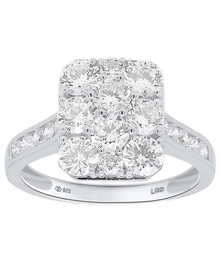 Forever Grown Diamonds Lab-Grown Diamond Ring (2 ct. t.w.) in Sterling