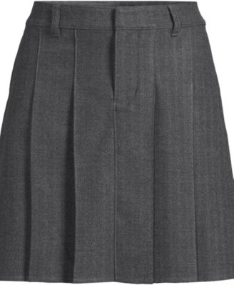 Women's Brushed Flannel Pleated Mini Skirt