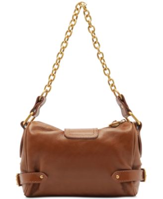 Gio Medium Chain Strap Leather Shoulder Handbag