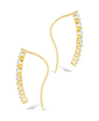 Sterling Silver Brilliant Round CZ Crawlers