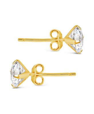 Sterling Silver 6mm CZ Stud Earrings