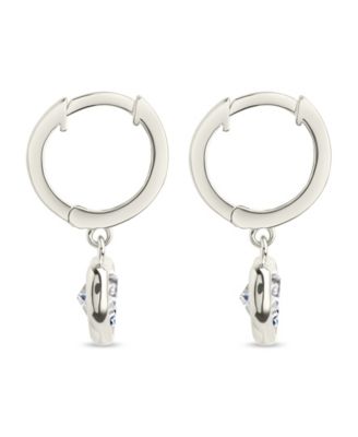 Sterling Silver Lizzy CZ Heart Drop Earrings