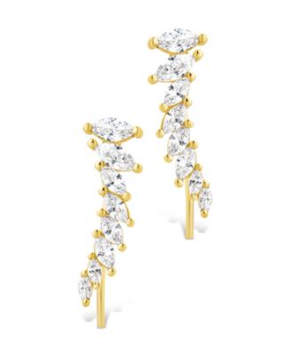 Sterling Silver Skye CZ Threader Crawler Earrings