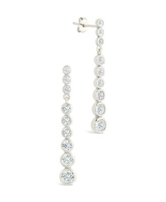 Sterling Silver Ianthe Brilliant Cut CZ Dangle Earrings