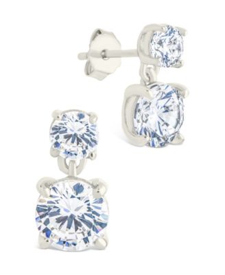 Sterling Forever - Sterling Silver Galatea Brilliant Cut CZ Studs