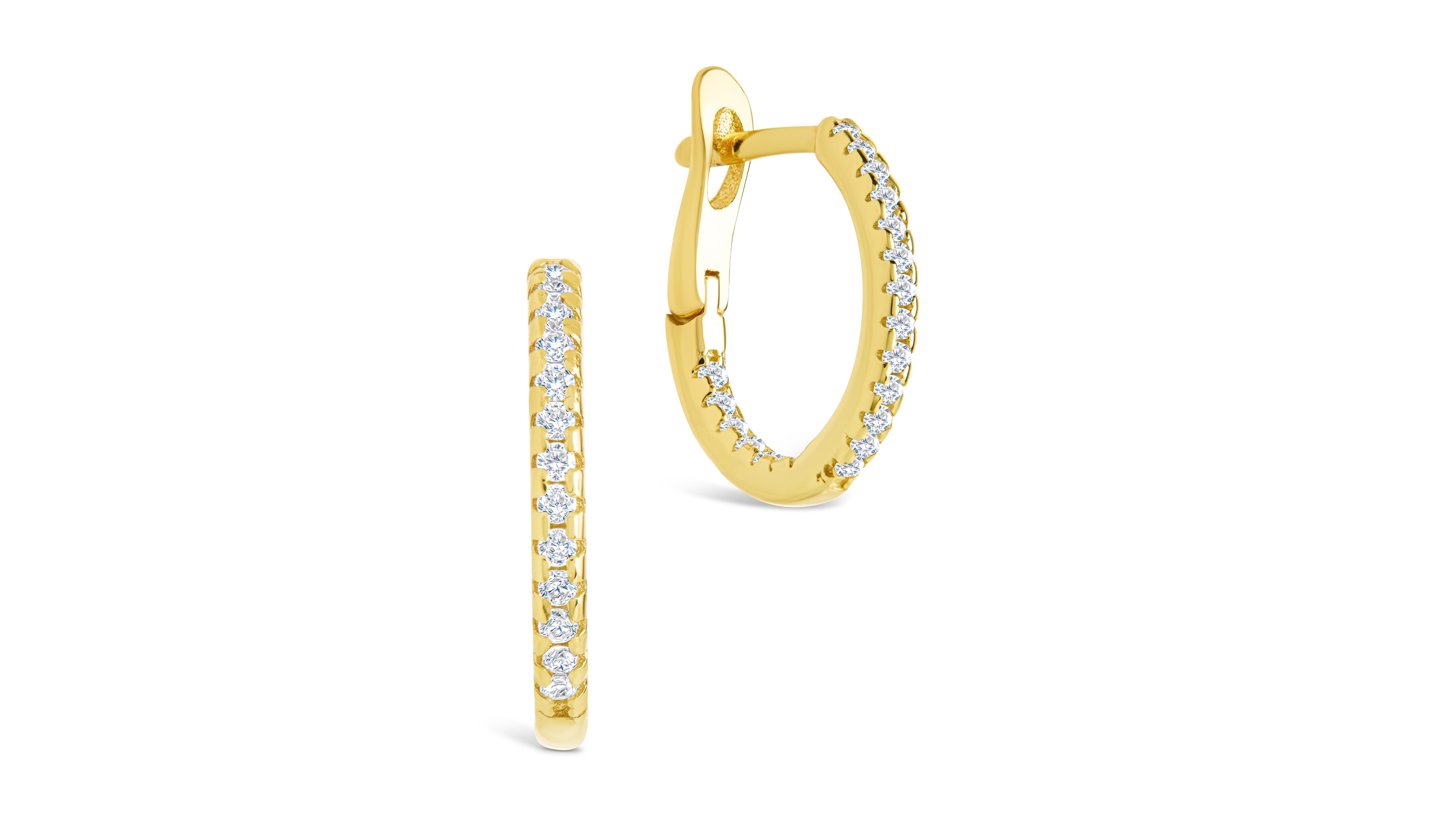 Sterling Forever Silver Lilia Cz Infinity Hoops - .5"