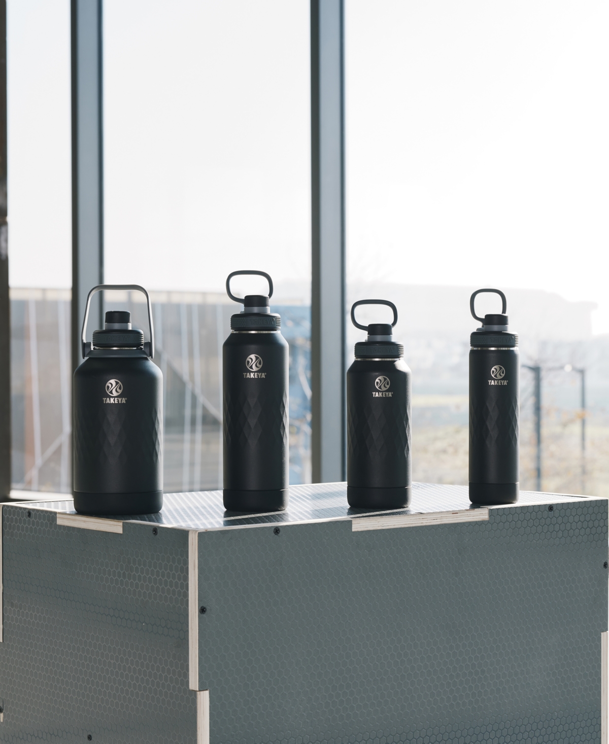 Takeya Sport 22 Oz. Triple-insulated Water Bottle With Straw Lid In Black