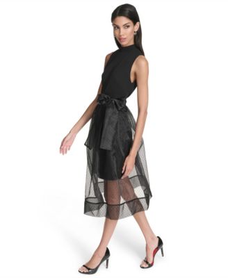 Women's Mock Neck Sleeveless Dress