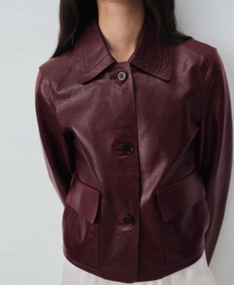 Women's Selection Leather Buttons Jacket