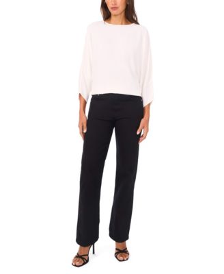 Women's Dolman 3/4-Sleeve Round Neck Top