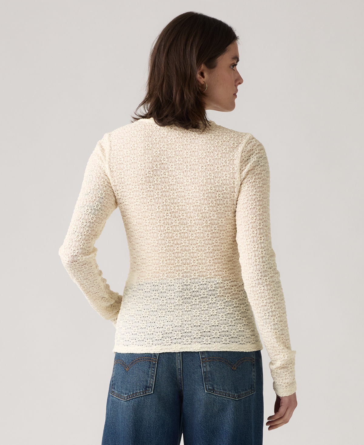 Levi's Women's Anika Crewneck Long Sleeve Top In Neutral