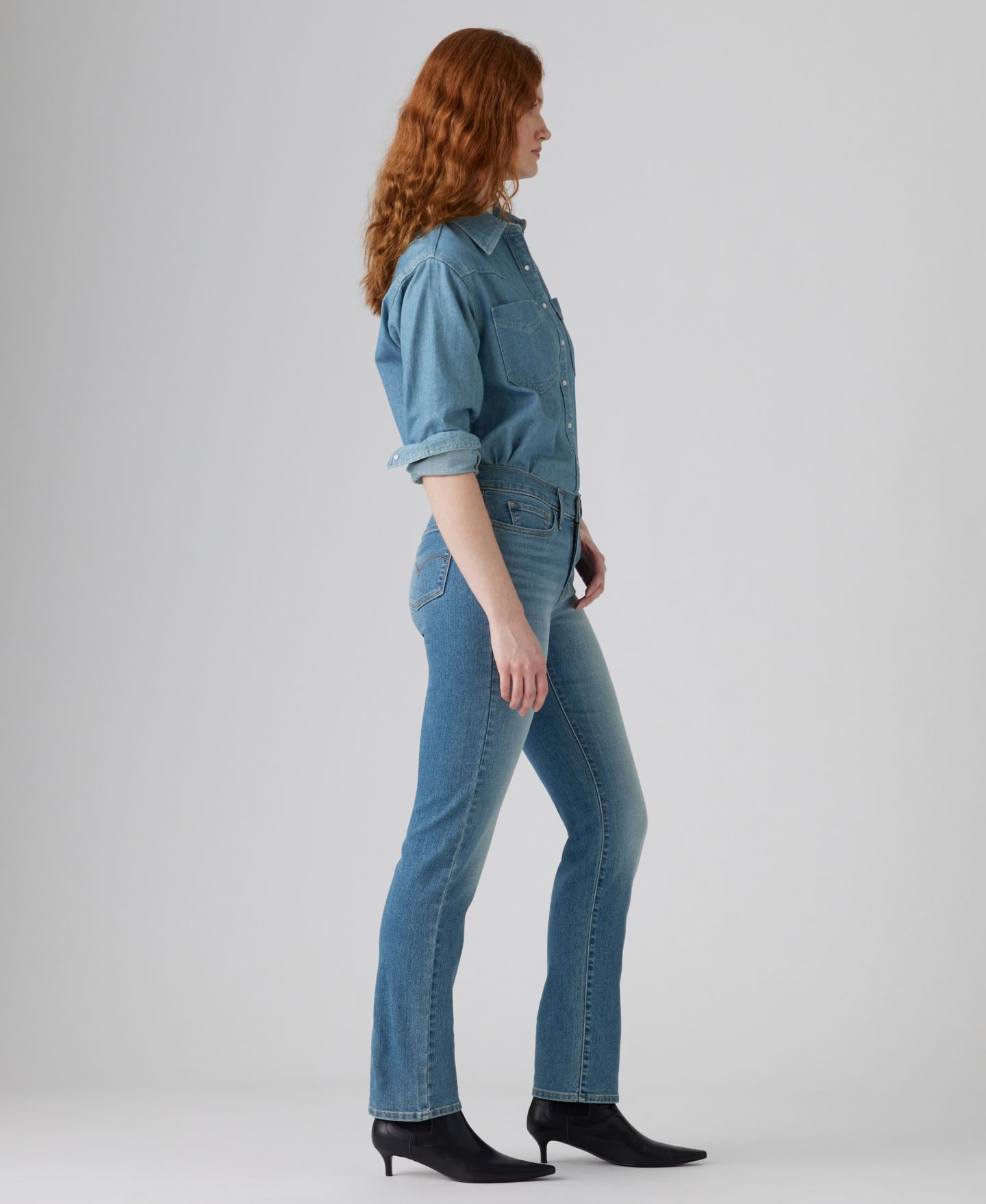 Женские джинсы Levi's 314 Shaping Straight Leg Jeans 30", цвет: Индиго — фото 3