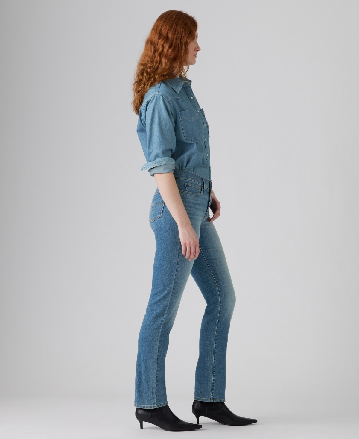 Levi's Women's 314 Shaping Straight Mid Rise Jeans In Blue
