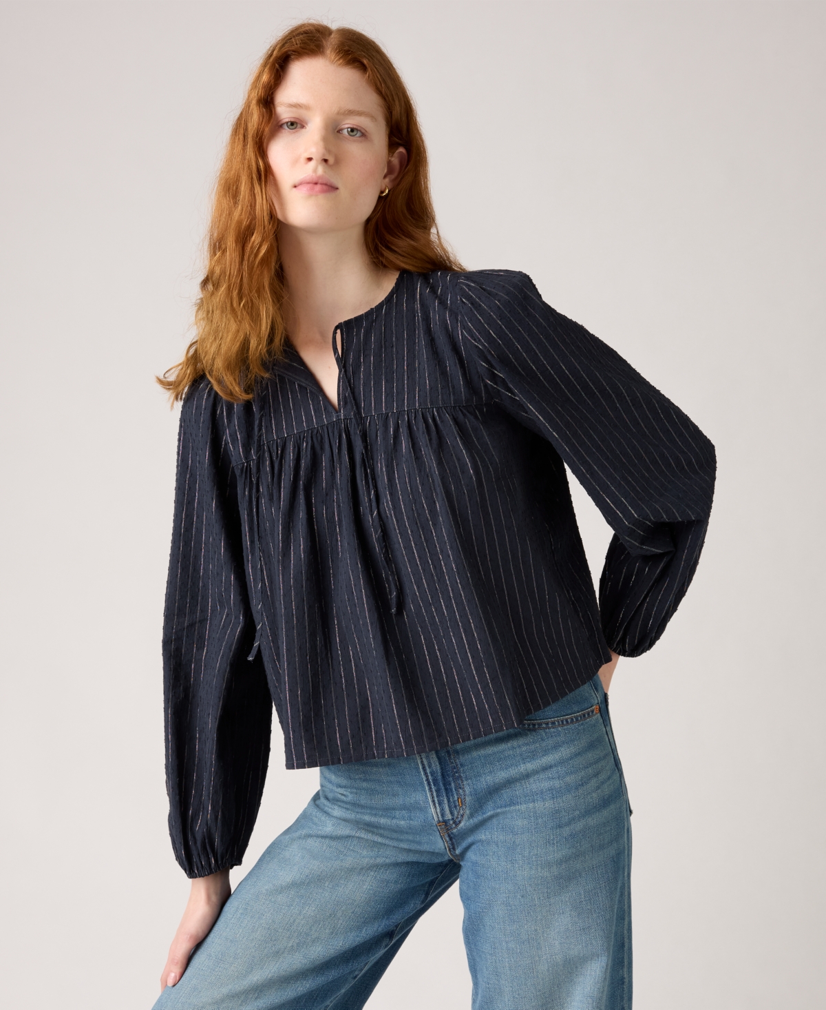 Levi's Women's Josephine Long Sleeve Top In Blue