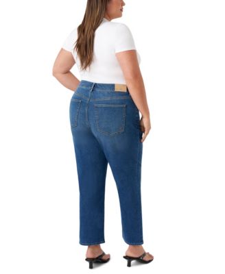 Plus Size Vintage Straight Ankle Jeans