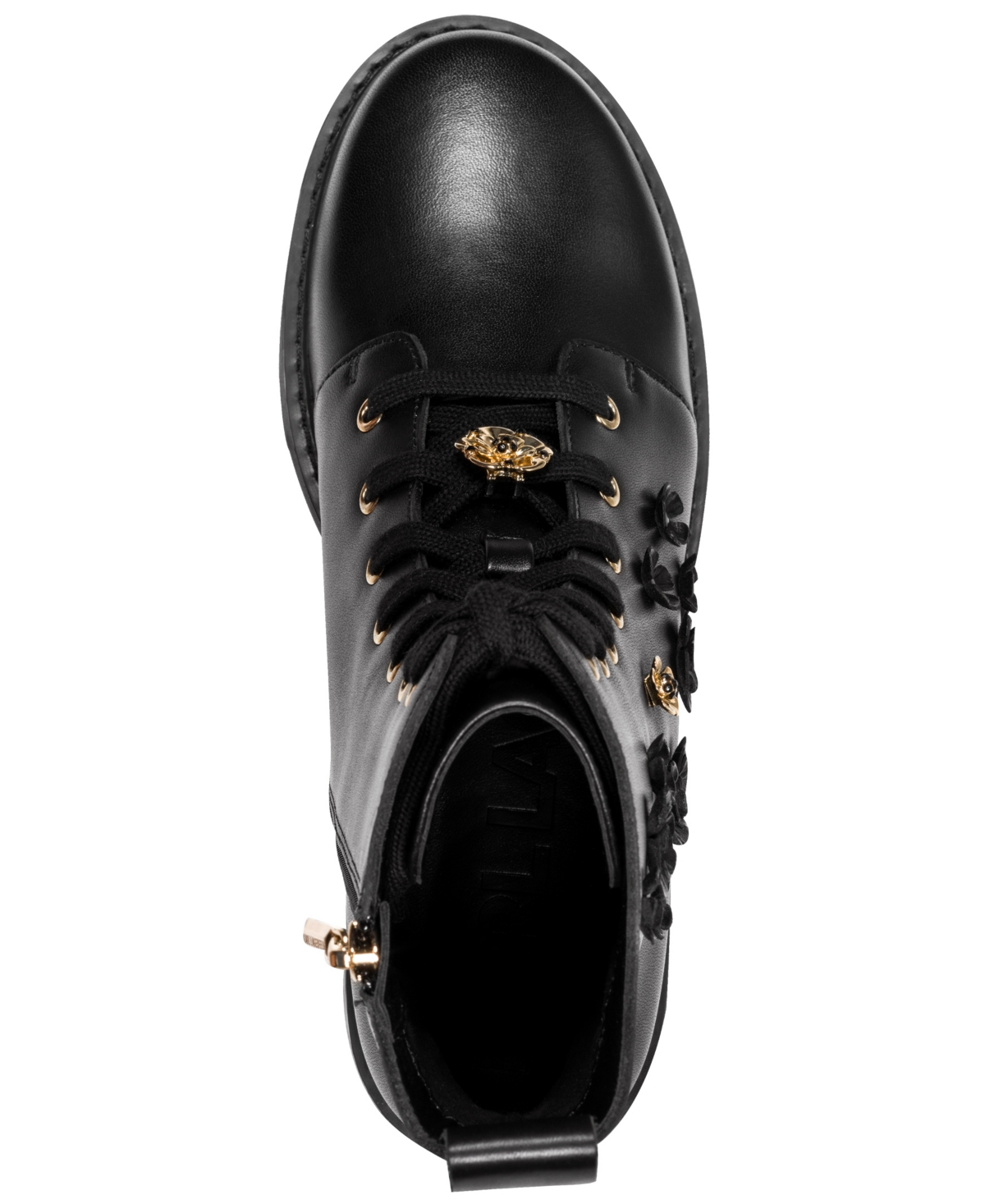 Karl Lagerfeld Paris Women's Mela Fleur Combat Booties