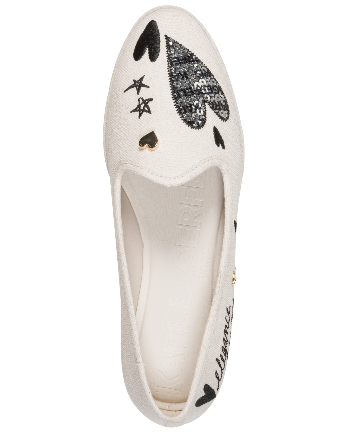 Karl Lagerfeld Women's Vaneda Ikonic Flats In White
