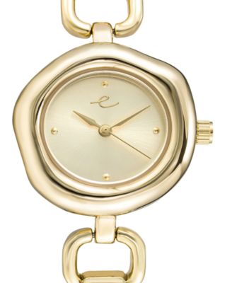 Open Circle Gold Plated Bracelet Watch, 85mm