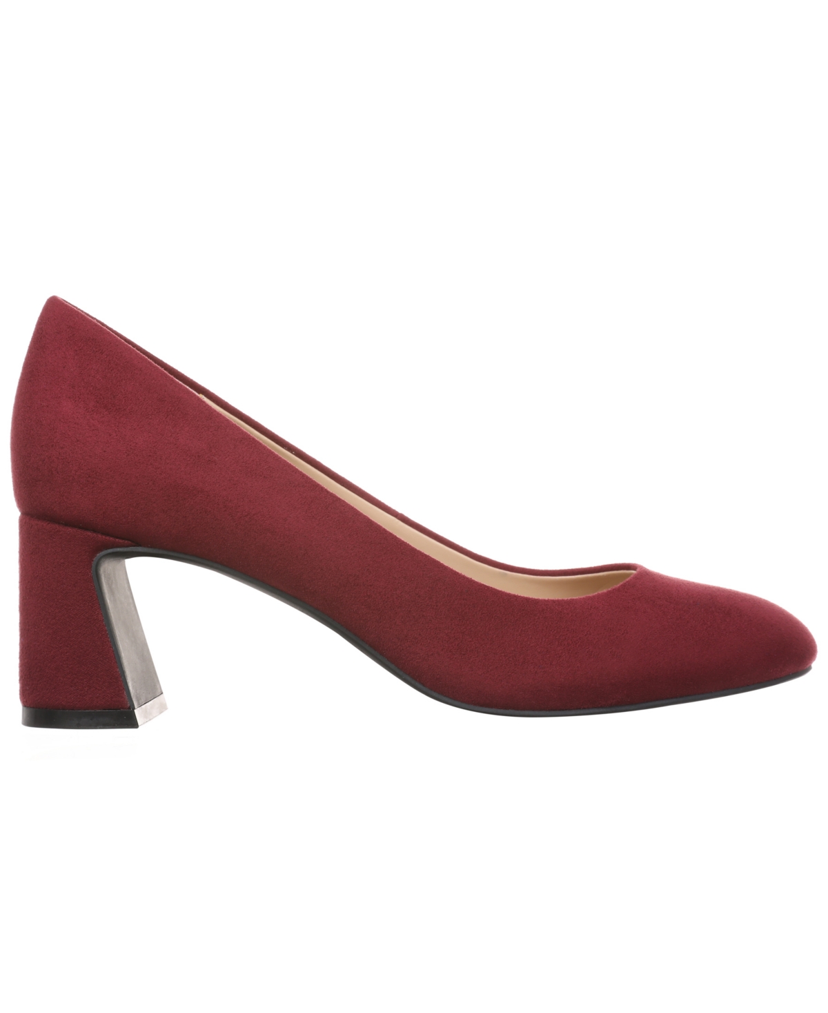 On 34th Toulla Mid Block Heel Pumps, Macy's Exclusive In Burgundy