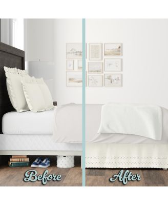 Ruffled Eyelet 14" Drop Bed Skirt, California King